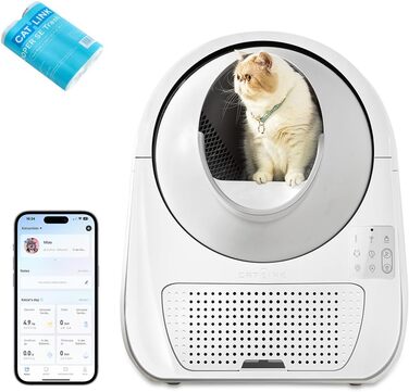 Автоматичний туалет для котів CATLINK PRO, розпізнавання декількох котів, керування через додаток, моніторинг стану кота, 57 л, для котів 1,5-10 кг