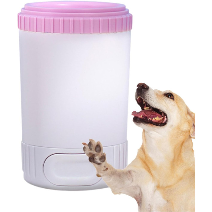 Миска для миття лап собак, очищувач лап | Миска для очищення лап собак - миска-очисник для брудних лап домашніх тварин, силіконовий пристрій для догляду за лапами, підходить для маленьких, середніх собак (Рожевий)