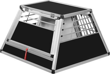 Транспортний бокс для собак Transportbox N56 з алюмінію, 100x100x62,5 см, з перегородкою та аварійним виходом, безпечний транспорт у багажнику