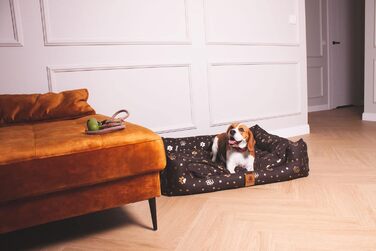 Ліжко для собак PaLulli Animal - міцне, водонепроникне, з м'яким знімним подушками, 115x85x18 см, Бордовий