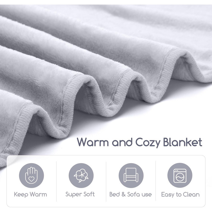 М'яка флісова ковдра для собак Nobleza, 160x100 см, сіра. Пральна, тепла, для домашніх тварин