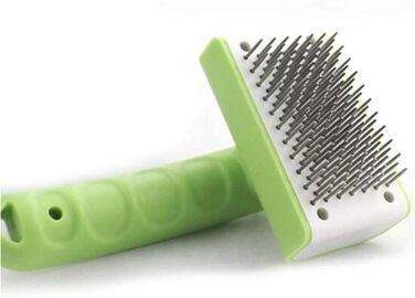 Гребінець для собак Slicker від green: самоочищується, для довгої та середньої шерсті