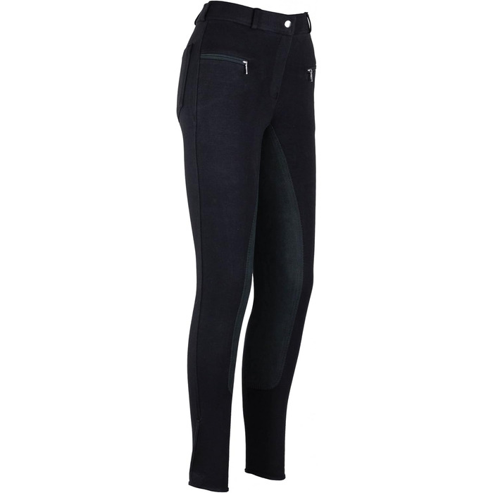 Штани для верхової їзди жіночі RL24 BASICLINE Vollbesatz, чорні