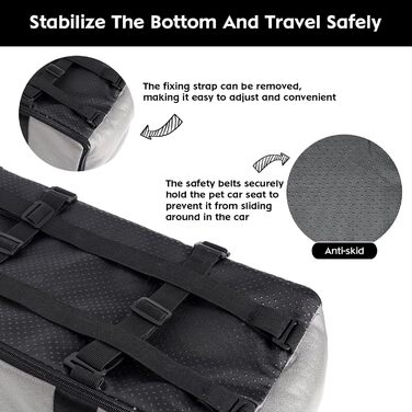 Автокрісло для собак та котів: стабільне, з ременями, знімне, миється, до 6 кг
