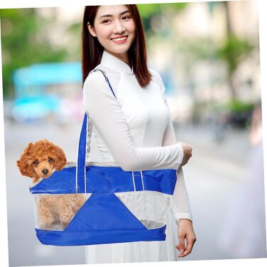 Складана переносна сумка для тварин Ganazono з оксфордської тканини. Дихаюча, з циркуляцією повітря, практична сумка на плече для котів та собак. Легко чиститься та зручна в подорожах.