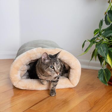 Ліжко для котів Sage Green 22x14 дюймів, м'яке спальне місце