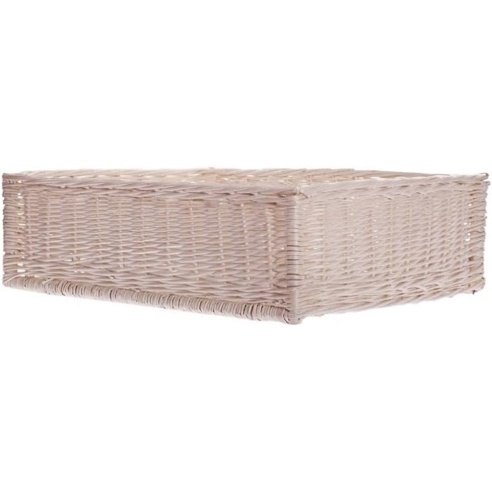 Корзина для собак та котів з ротангу, ліжко для тварин, 60x50x18 см (Бежевий)