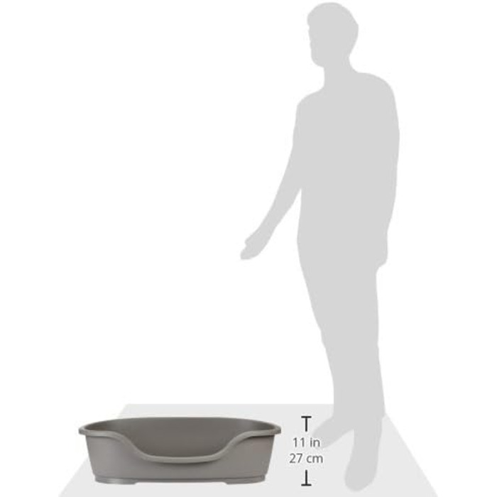 Корзина для домашніх тварин Karlie Domus L, 70x54x24 см, теплий сірий колір