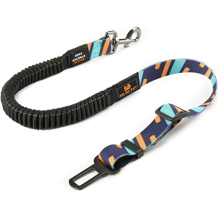 Автогурт для собак AYADA: еластичний, регульований, безпечний, з карабіном (фіолетовий)