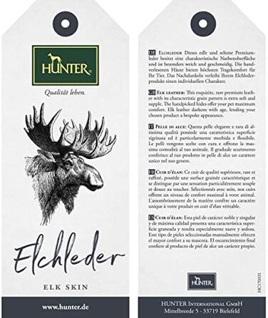 Ошийник для собак HUNTER ROUND & SOFT ELK, м'яка шкіра, круглий, захист шерсті, 50 см, коньячний