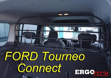 Гарне перегородка для собак ERGOTECH сумісна з Ford Tourneo Connect, RDA65HBG-XXL, для собак та багажу. Безпечна, гарантовано!