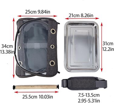 Переносна переносна сумка-переноска для птахів, клітка для подорожей для колібрі, папуг, сірих птахів