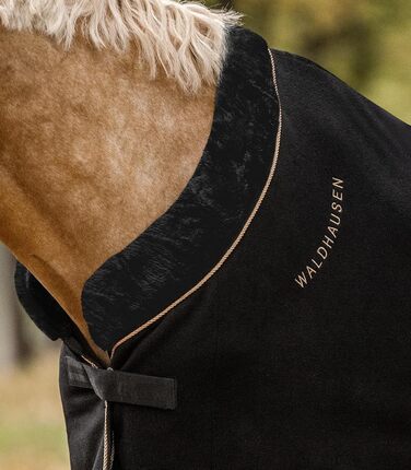 Флісова ковдра Waldhausen Modern Rose (чорний колір, 125 см) — м'який плед для тварин