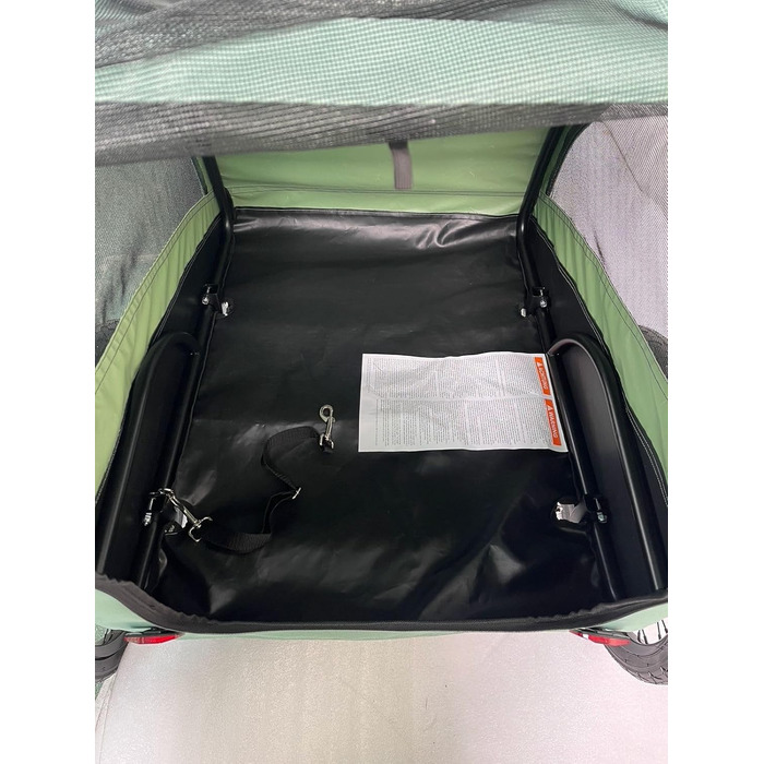 Причіп для велосипеда PETRIVE Active ONE для собак та котів до 40 кг, світло-зелений (темно-зелений)