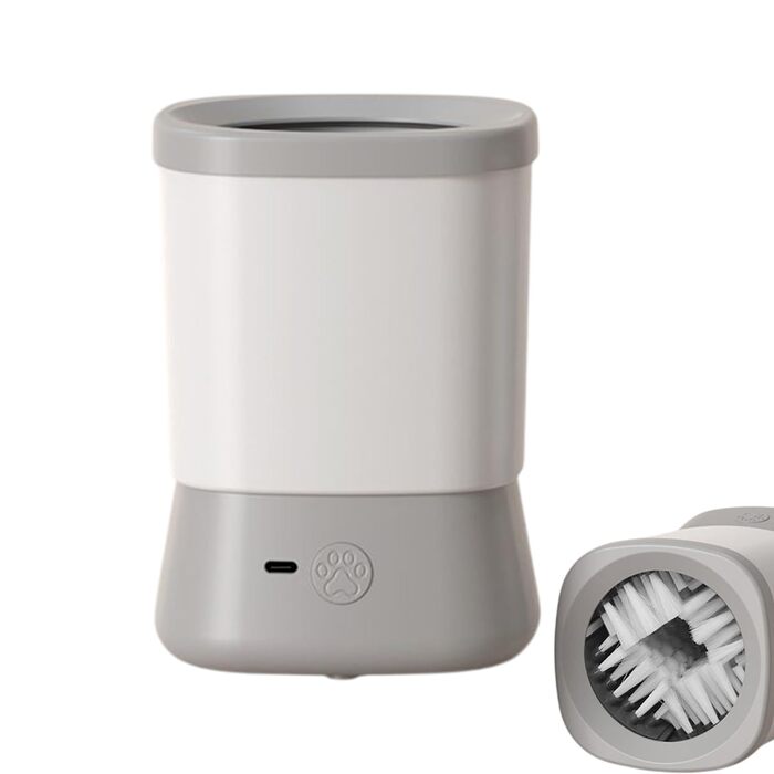 Очищувач лап для собак | Мийка лап | Захист від бруду для дому, подорожей, кемпінгу, прогулянок (сірий)