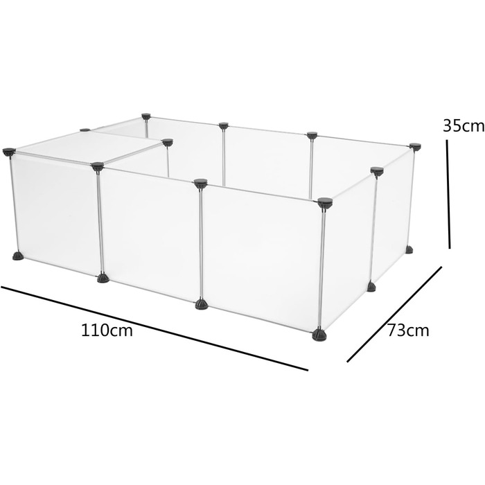 Клітка-загін для тварин, портативна велика пластикова огорожа для маленьких тварин, загін для цуценят, клітка-загін для морських свинок, хом'яків, кроликів