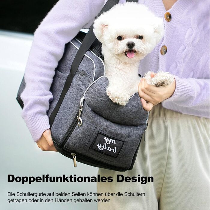 Автокрісло для собак Ergocar: підходить для малих собак та котів до 6 кг, з ременями, сіре