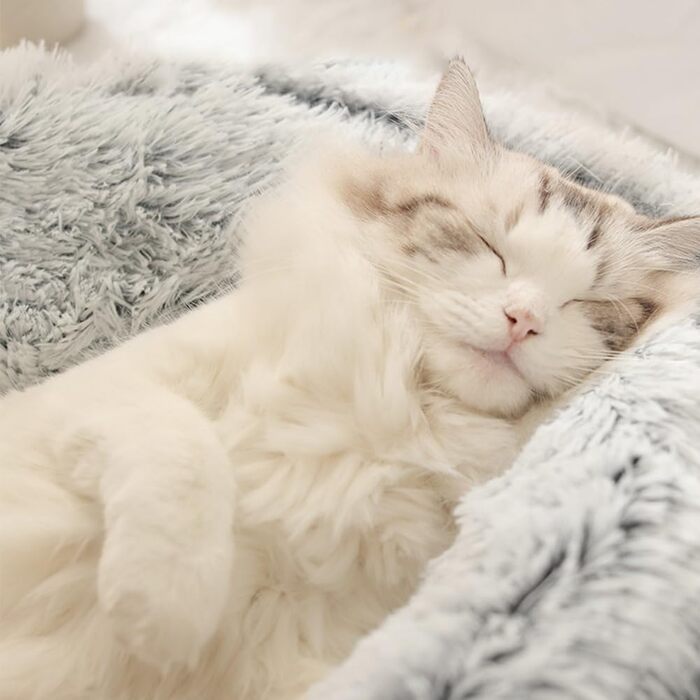 М'яке ліжко-гніздишко для котів та собак 50 см, зручне та тепле, для зимових місяців