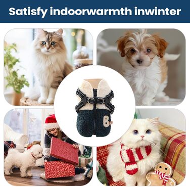 Зимова куртка для собак з отвором для шлейки, флісова підкладка | Для малих та середніх собак | Підходить для прогулянок, спорту та активного відпочинку | Рожево-білий та зелено-білий кольори