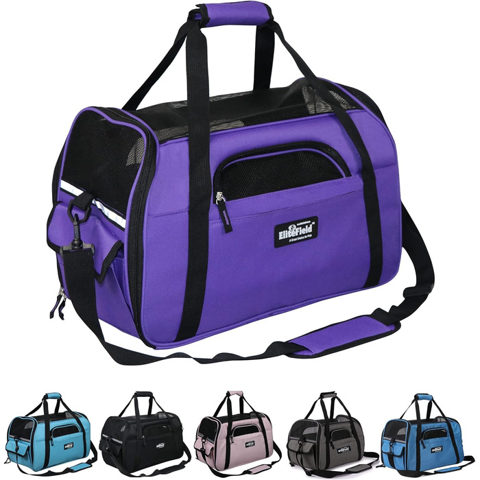 Трансформер для домашніх тварин EliteField, сумка-переноска для собак, котів та цуценят, XL та X-Large, фіолетовий