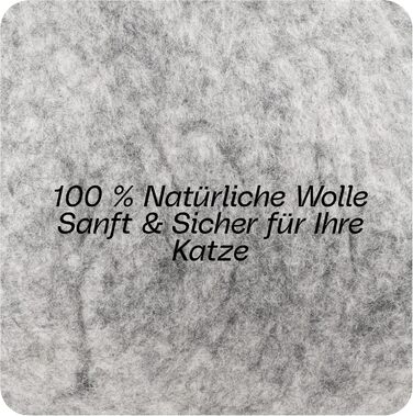 Преміум котяча лежанка Fellefant з вовни, ручна робота – м'який фетровий будиночок для котів, 100% натуральна вовна