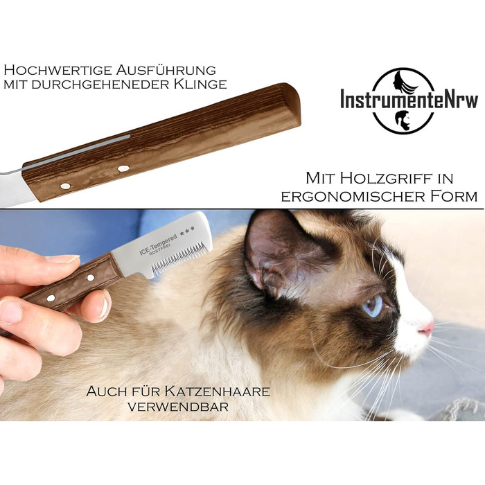 Набір триммерів для собак та котів: 4 частини, щітка, ножиці, тример для підшерстка, високоякісна сталь, для довгої та короткої шерсті