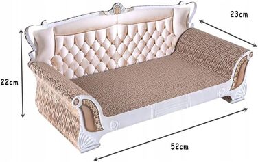 Драбина-кіготь для котів з картону, форма дивана - кіготь для котів, іграшка для котів, проста збірка, 52 x 23 x 22 см