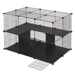 Клітка для хом'яків та морських свинок Cudo (70x70x105 см), чорна — Z-PEF0020blk