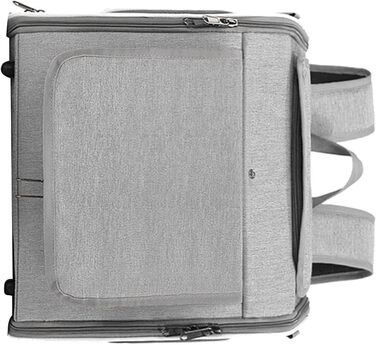 Велосипедний кошик для собак Haofy, переноска для тварин з 4 сітчастими вікнами, швидкознімний кріплення на кермо, для собак до 8 кг, сумка для перенесення, аксесуари для велосипеда (Сірий)