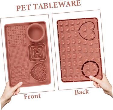 Килимок для собак та котів з присосками, повільне годування, силікон, килимок для тварин, проти швидкого поїдання