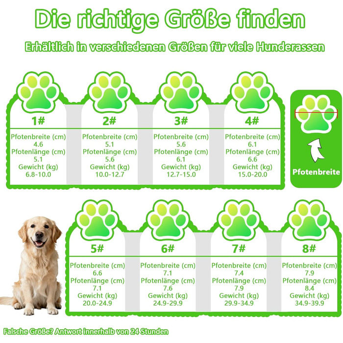 Водонепроникні антиковзні собачі чоботи з відбивачами, для дощу/снігу/бруду та прогулянок на природі, підходять для собак від маленьких до великих (Чорний, #1 (ширина 4,7 см) для 6,8–10 кг)