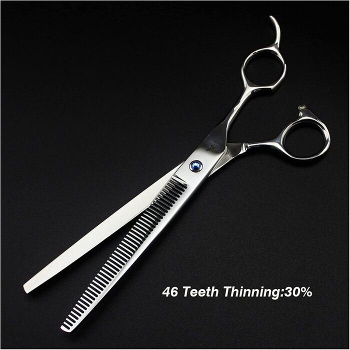 Набір професійних інструментів для грумінгу домашніх тварин RWRAPS 8 дюймів: ножиці, гребінець, прямі та зігнуті ножиці для собак, витончення кісток