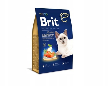 Сухий корм для дорослих котів Brit Premium з лососем, 8 кг