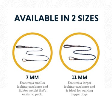 Повідок для собак RUFFWEAR Knot-a-Leash, відбивний, мотузковий, з карабіном, 1,5 м, 7 мм, Blue Moon