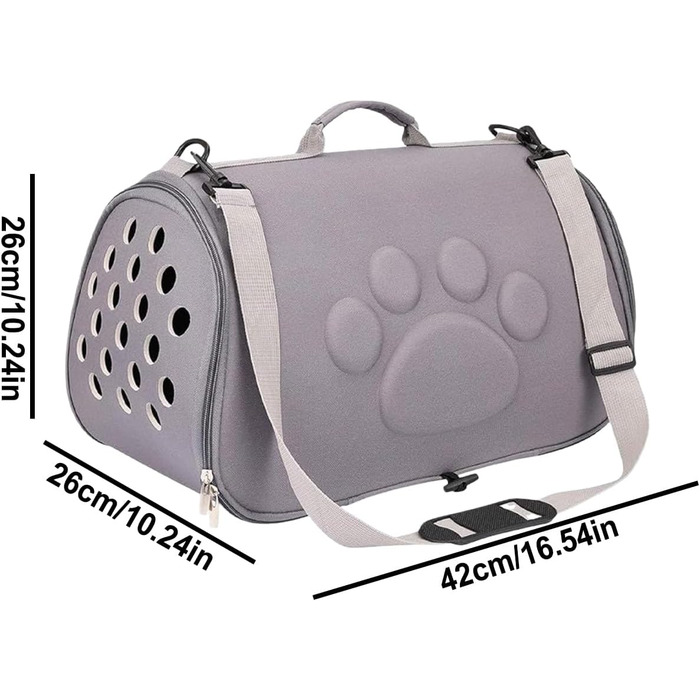 Трансформер для котів - переноска-сумка на плечі, сіра, M. Ідеальна для подорожей, ветеринара та міста