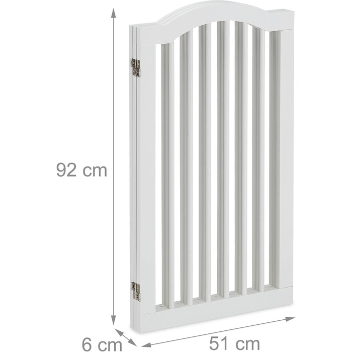 Захисне ворота Relaxdays для собак, 92x154 см, 3 елементи, білий, розкладне