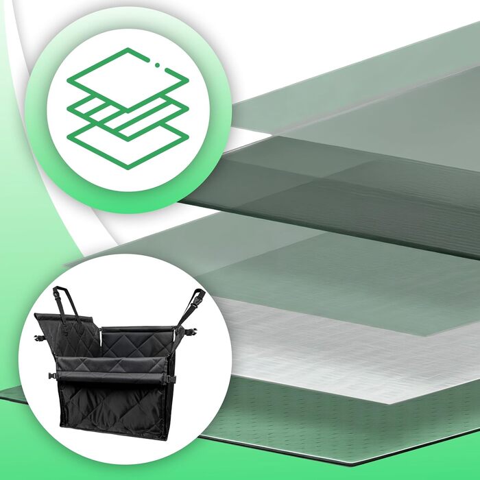 Автокрісло для собак Retoo: міцне, з сумкою, 60x50x44.5 см, чорне