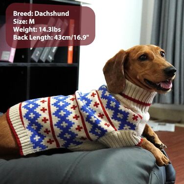 Пуловер для собак середнього та великого розміру, в'язаний пуловер з отвором для повідка, теплий, з коміром-стійкою, на Новий Рік, для хлопчиків та дівчаток XXXL, абрикосовий