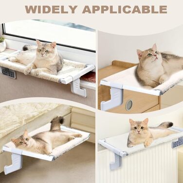 Крісло-гамак для котів на вікно, 68x34.5 см. Гамак для котів, ліжко для котів, гамак для котів на підвіс, зручне місце для відпочинку для великих котів до 25 кг