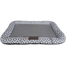 Килимок для домашніх тварин Bone Dry, прямокутний, середній, 20×28 см, сірий з м'якою підкладкою, ґратчастий візерунок