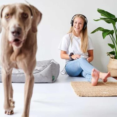 Подушка для собак Hunter Eiby, сіра, велика (L), легко чиститься, технологія Easy Clean