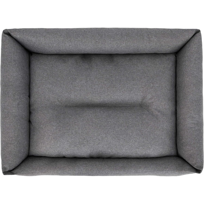 М'яке ліжко-софа для собак XXL (105x75 см) сірого кольору з екологічного льону