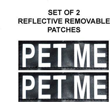 Шлея для собак Pet Me, нейлонова, з 2 світловідбиваючими знімними нашивками