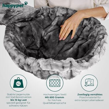 Дряпак для великих котів HAPPYPET Jacob XXL, стійкий кіт-дерево до стелі з сизалевими стовпами та товстою основою, ідеальний для великих порід
