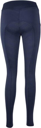 Легінси для верхової їзди Lazura Ariella | Еластичні штани для верхової їзди з кишенею для телефону | Середня посадка, повний обтиск, силіконовий гріп, класичний крій | Екіпірування для верхової їзди (36, темно-синій)