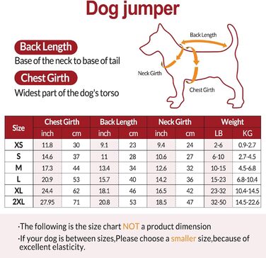 Пуловер для собак на Різдво, великі породи, з рожевим горлом, з малюнком сніжинок, для собак, різдвяний костюм, L, обхват грудей 53 см, червоний
