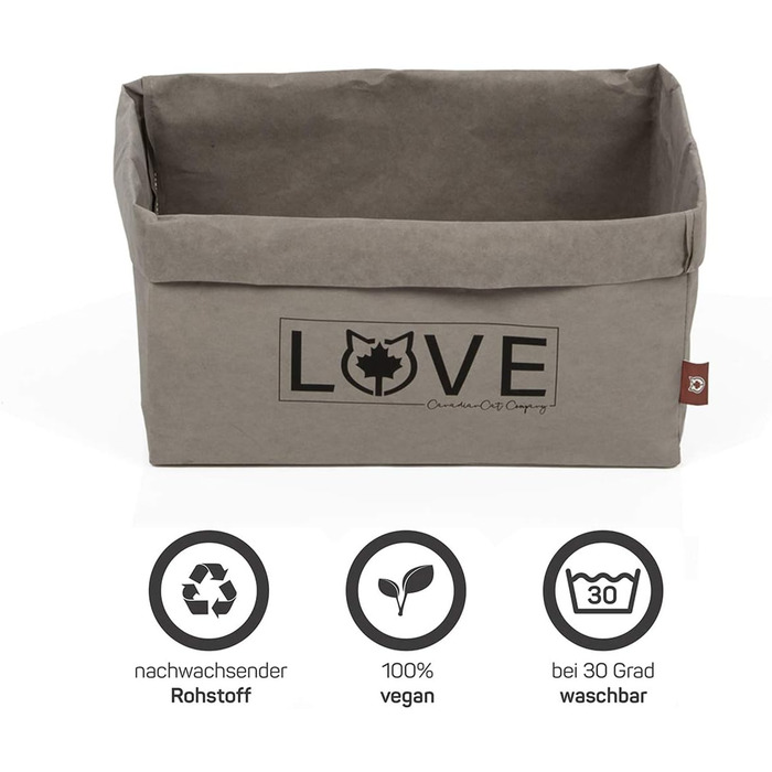 Ліжко для котів CanadianCat Katzenbett 45x35x35 см - затишне гніздо з картону та паперу