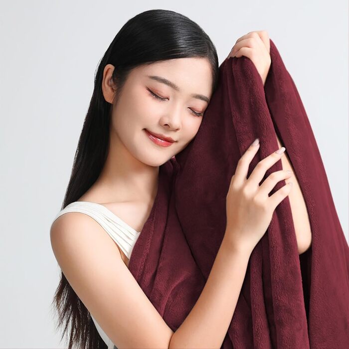 Водонепроникний килимок DUJUIKE для собак та котів, 76x102 см, бордовий (фланель)