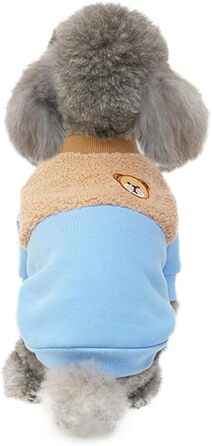 Теплий зимовий пуловер для собак маленьких порід, вага до 3,9 кг, блакитний, розмір L