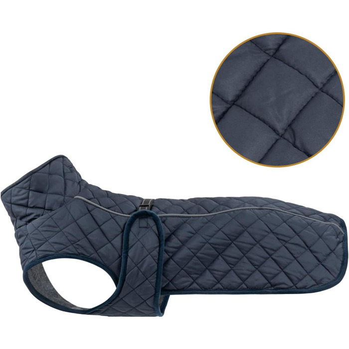 Зимовий теплий одяг для собак: вітронепроникна бавовняна жилетка, утеплена модель для прогулянок, походів, кемпінгу та міста (морська синя)